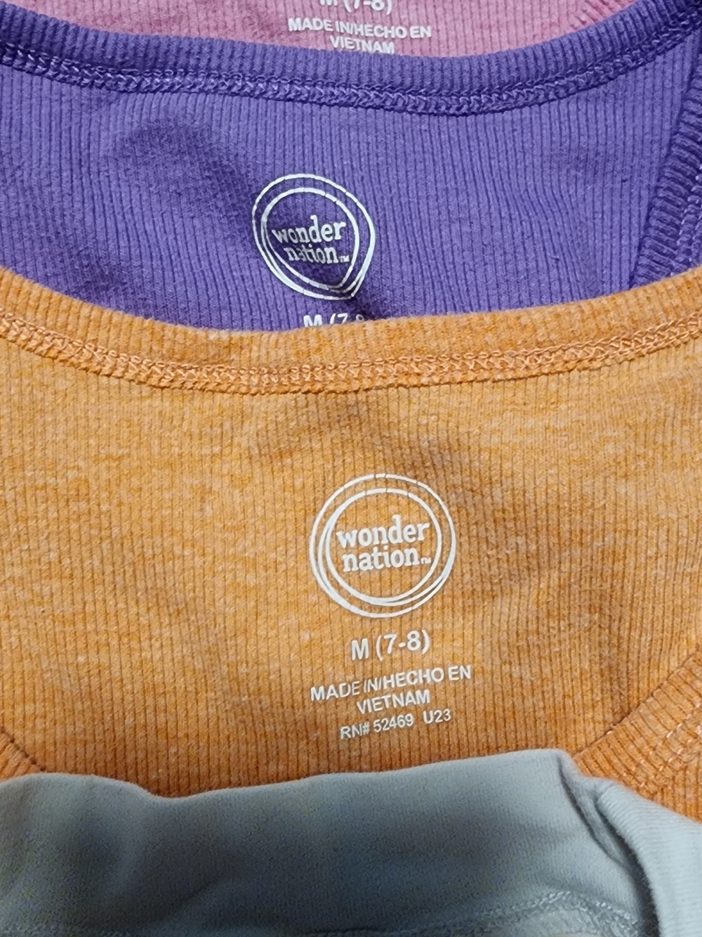 Wonder Nation Ribbed Tank Tops - Orange, Purple, Pink, Teal Yogalicious Tanks - Picture 2 of 8
